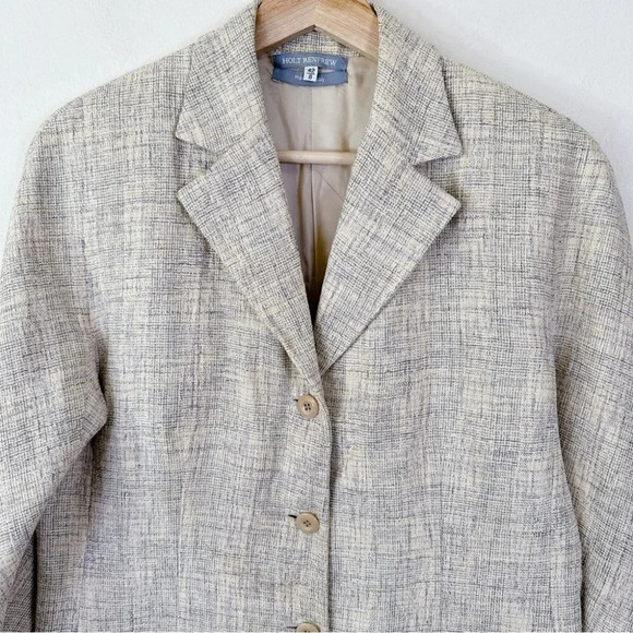 Holt Renfrew True Hemp Heathered Button Slim Fit  Blazer - Picture 5 of 16
